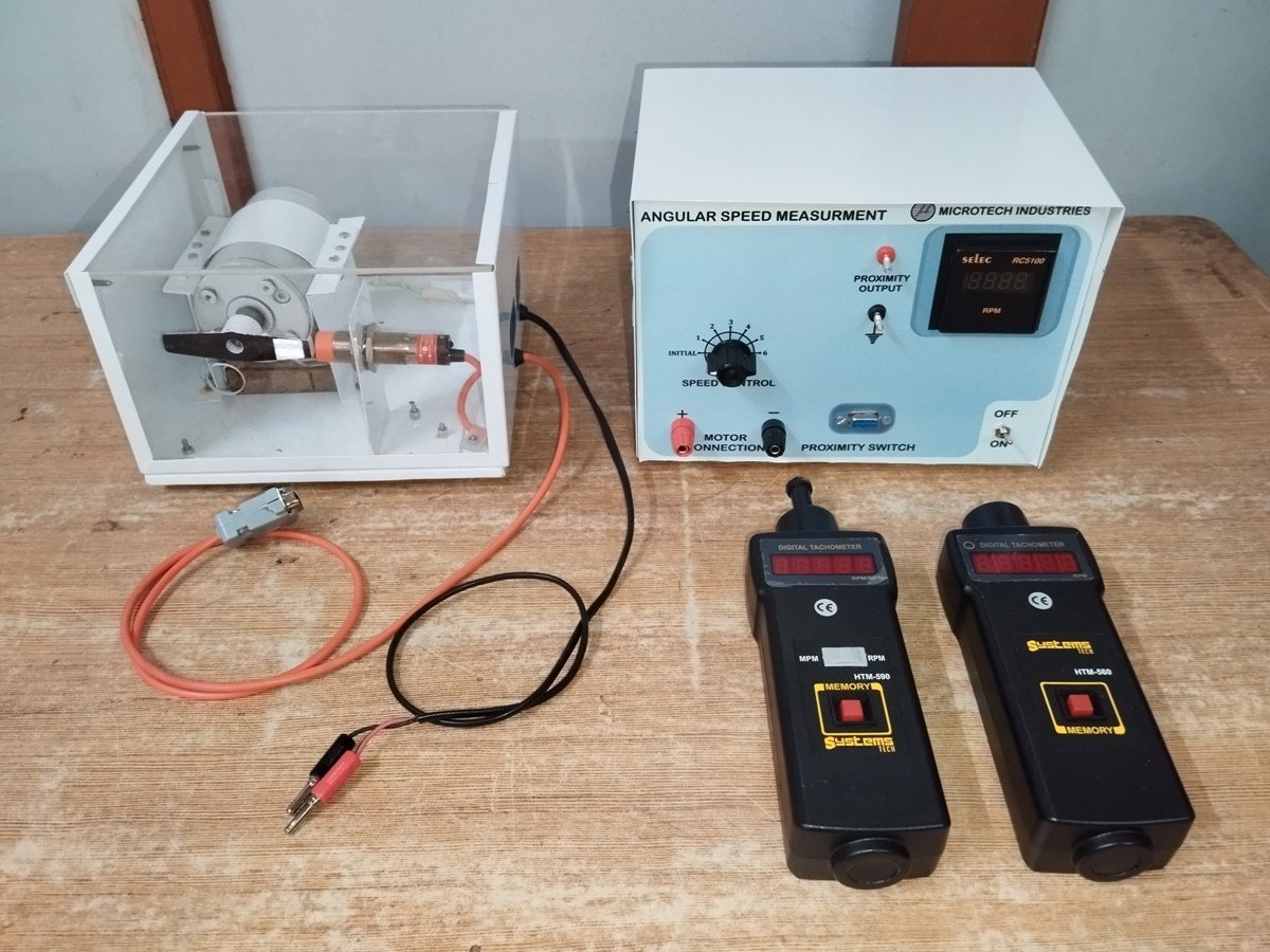 Angular Speed Measurement Expt. Setup